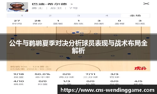 公牛与鹈鹕夏季对决分析球员表现与战术布局全解析